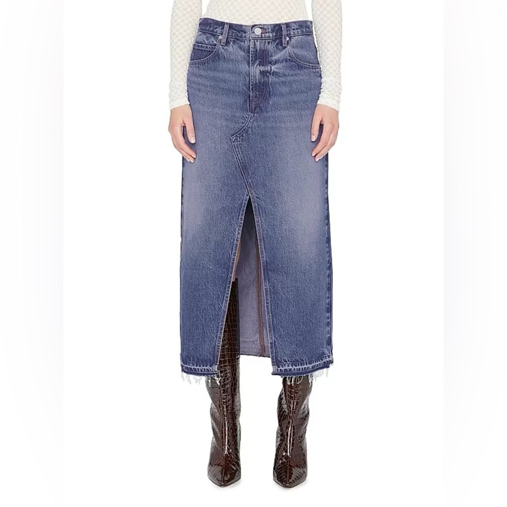 Frame Denim Blue Maxi Skirt